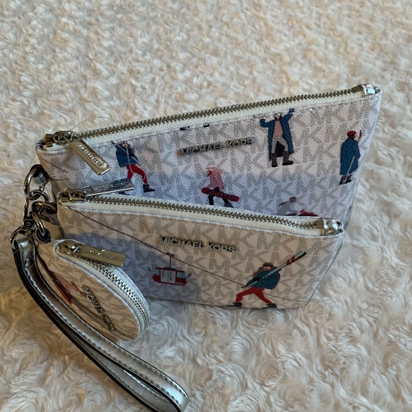Michael Kors Jet Set Girls JST Multi Wristlet Trio - Bright White Multi - Picture 6 of 9